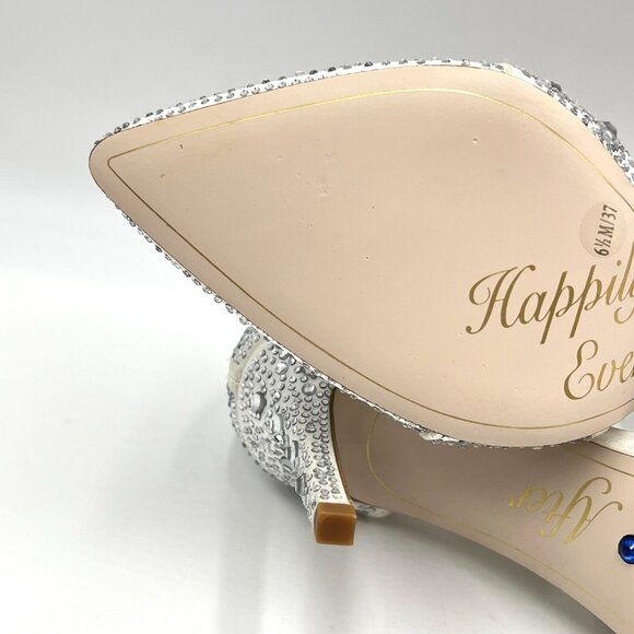 Jessica Simpson Womens 6.5 Accile White Jeweled Stiletto Heels Pumps‎ Shoes - Picture 10 of 14